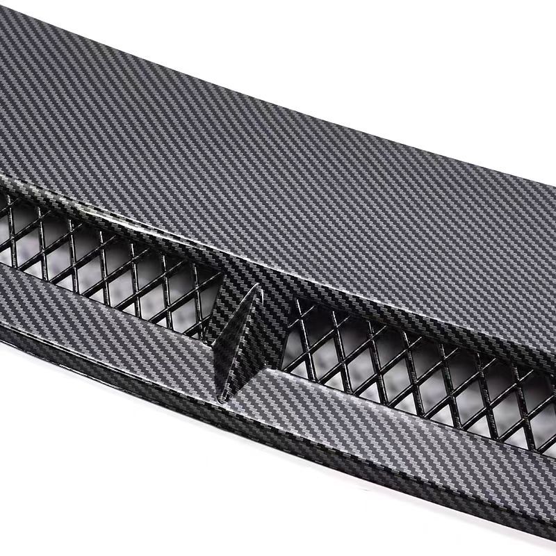 Universal Car Front Bumper with Mesh, Front Lip, Large and Small Surround Modification Parts, Double-Layer Four-Section Anti-Collision Kit