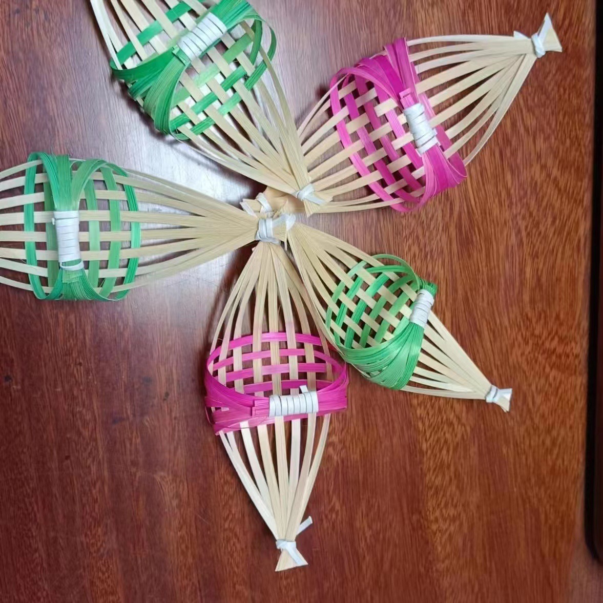 厂家手工竹编船端午节编织小船龙舟竹船挂件diy材料批发竹丝-阿里巴巴