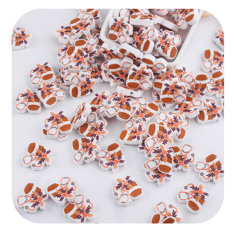 Productos creativos para bebés DIY de dibujos animados tazas de menú flores de silicona joyas de pezón cadena de dientes molares accesorios de pulsera de diente
