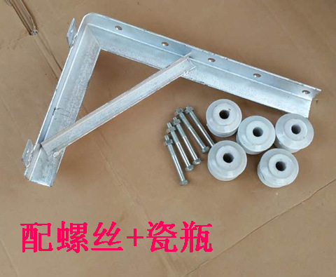 电线杆支架7电焊七字三角铁架L型街码架电缆支架横担角码配瓷瓶