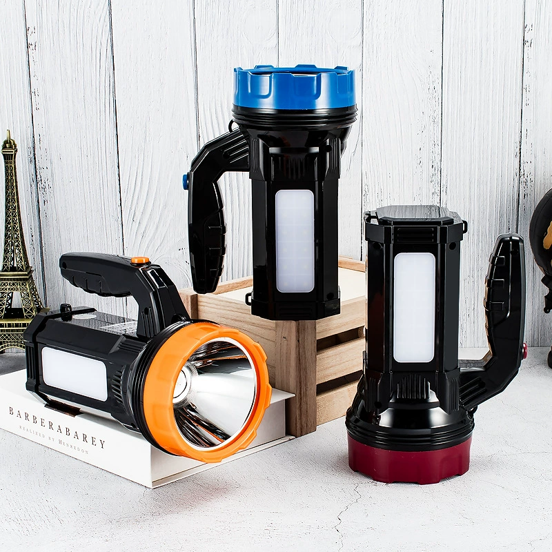 Sisen сильный свет светодиодный большой портативный фонарик с боковым фонариком зарядка многофункциональный дальний пожарный аварийный прожектор