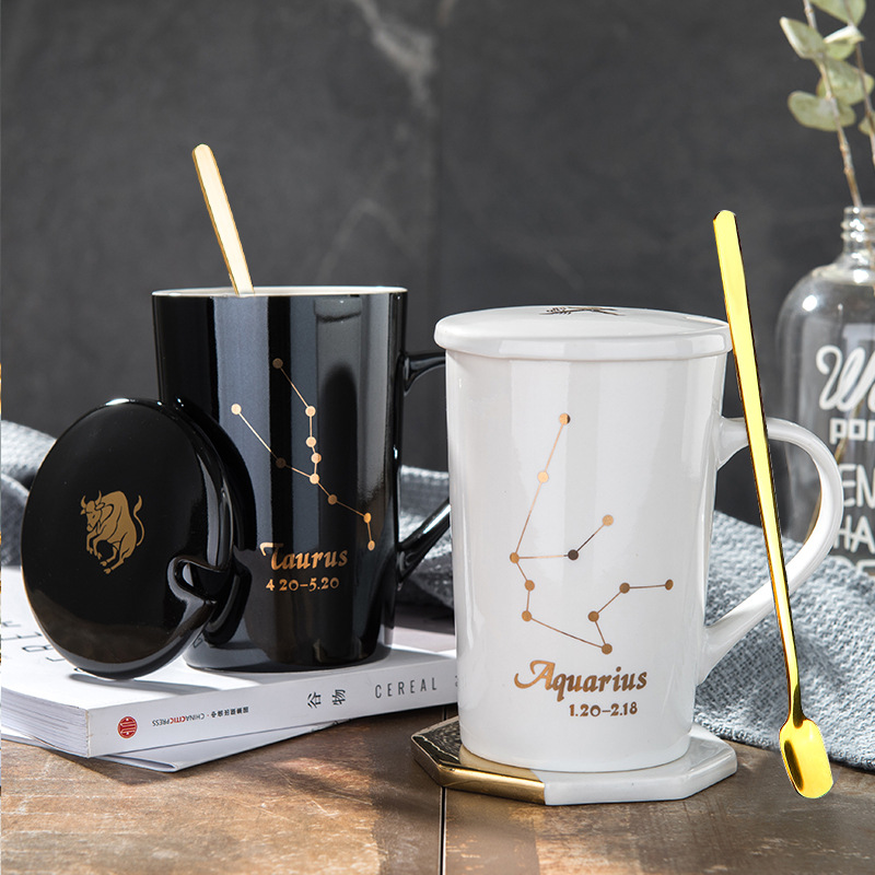 Twelve constellations creative ceramic cup couple home cup office coffee cup promotional mug wholesale