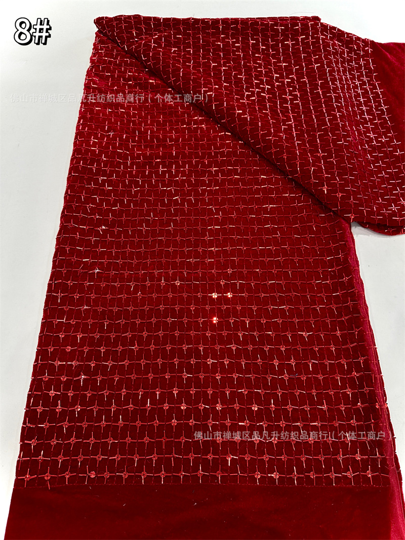 Tejido de lana elástica de rollo alto vestido de estilo francés desfile de moda vestido de tela comercio exterior transfronterizo