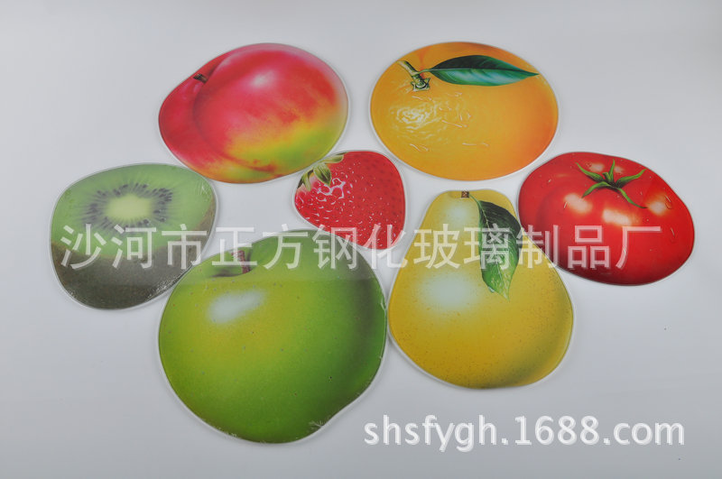 钢化菜板砧板  保险礼品25*35 平面金丝玻璃 可图案