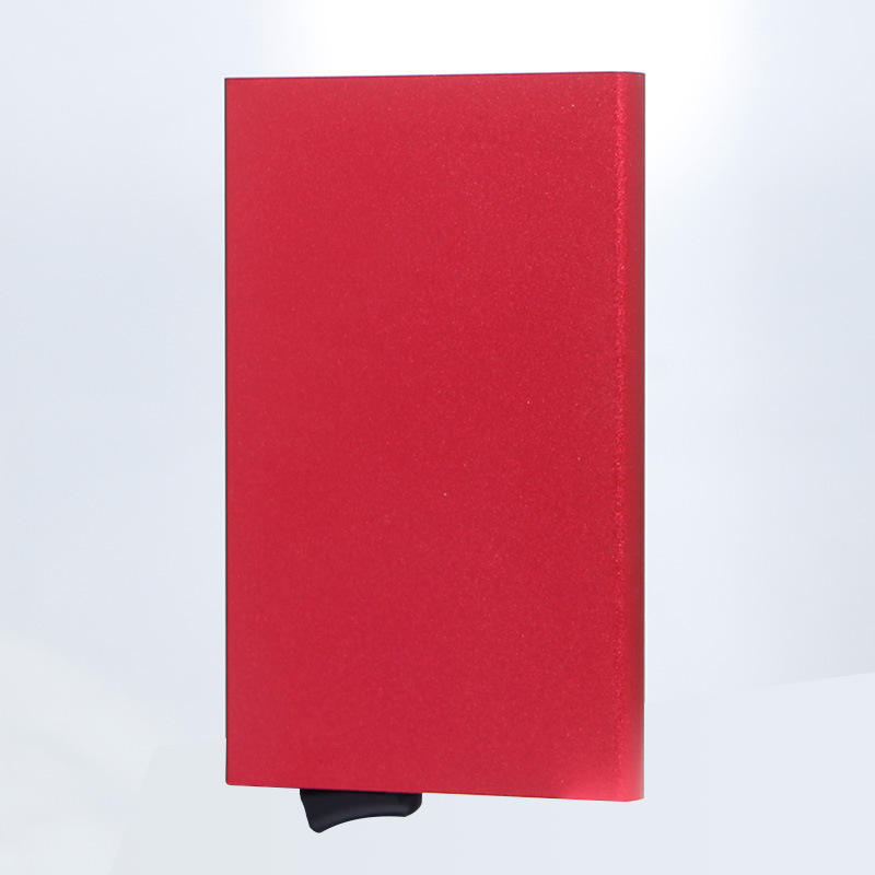 Tarjetero RFID de aluminio antirrobo para hombres, diseño minimalista de alta calidad