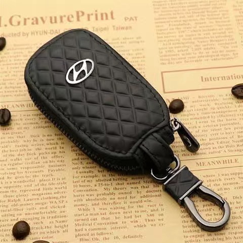 Genuine Leather Universal Car Key Bag Universal Men's and Women's Car Remote Control Protective Cover Korean Personalized Keychain