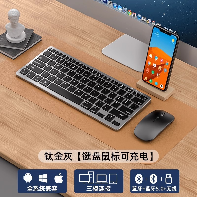 2025蓝牙无线键盘鼠标套装笔记本电脑iPad平板外接小键鼠办公静音|undefined