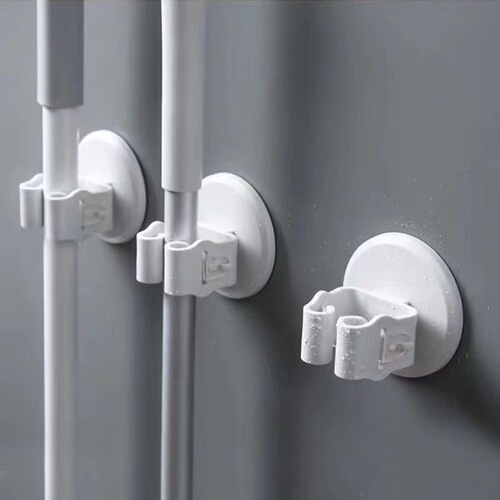 Wholesale mop clip for home bathroom without punching, wall hanging, traceless, non-slip, broom rag, mop rack hook