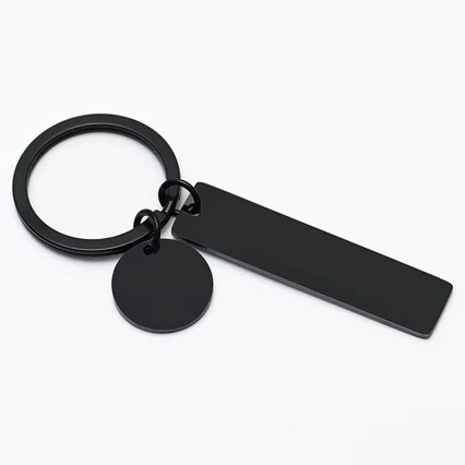 Glossy keychain stainless steel, direct factory sales, DIY