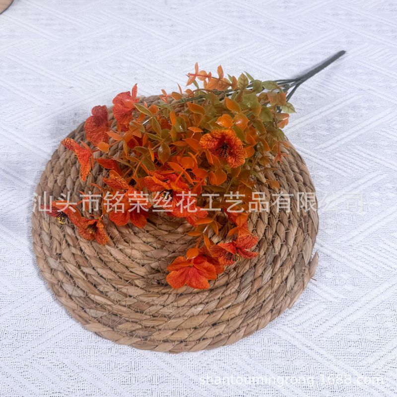 ユーカリバイオレット秋色クロスボーダーホットオレンジアマゾン新色花束プラスチック造花結婚式の装飾|undefined