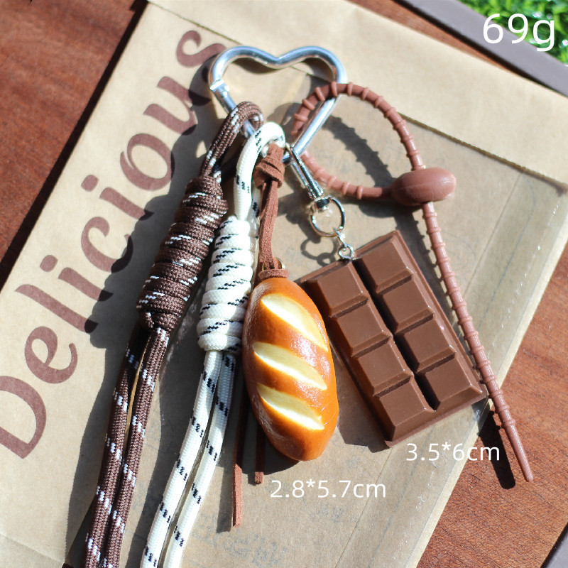 Llavero Colgante para Bolso con Diseño de Comida Realista de PVC