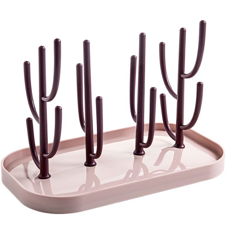 Botella de alimentación para bebés creativa estante de drenaje botella de alimentación en forma de árbol secado estante de secado botella de alimentación para bebés almacenamiento estante de almacenamiento a prueba de polvo