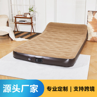 Double Single-Layer Backrest Bed Inflatable Bed Wholesale Inflatable Bed Manufacturer Inflatable Mattress Double Popular Mattress Flocking