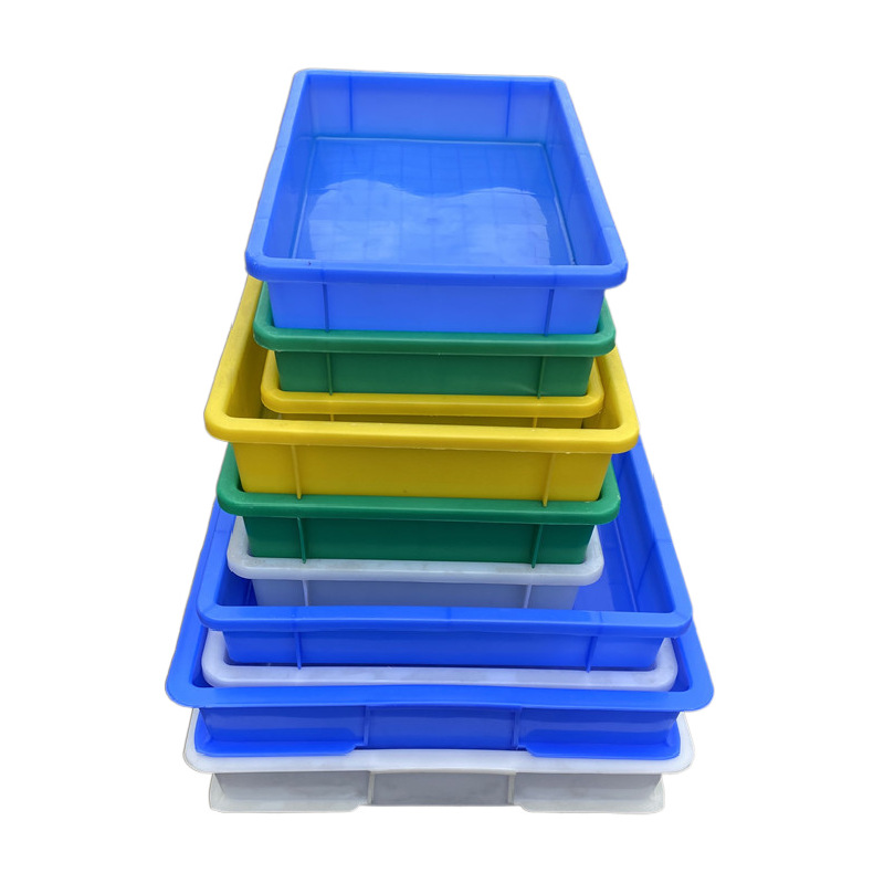 厂家现货供应长方形塑料方盘 塑胶浅胶盘 工业周转方盆货架胶盆