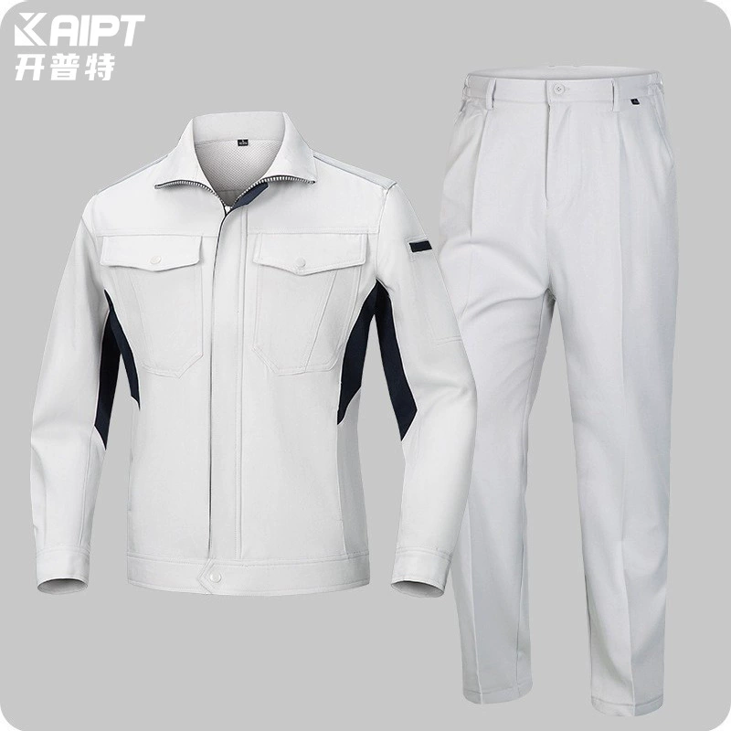 Трансграничная весенне-осенняя рабочая одежда в тон, мужской костюм из полиэстера с вышивкой, хлопковая одежда для ремонта машин, рабочая одежда для мастерских, спецодежда, рабочая одежда