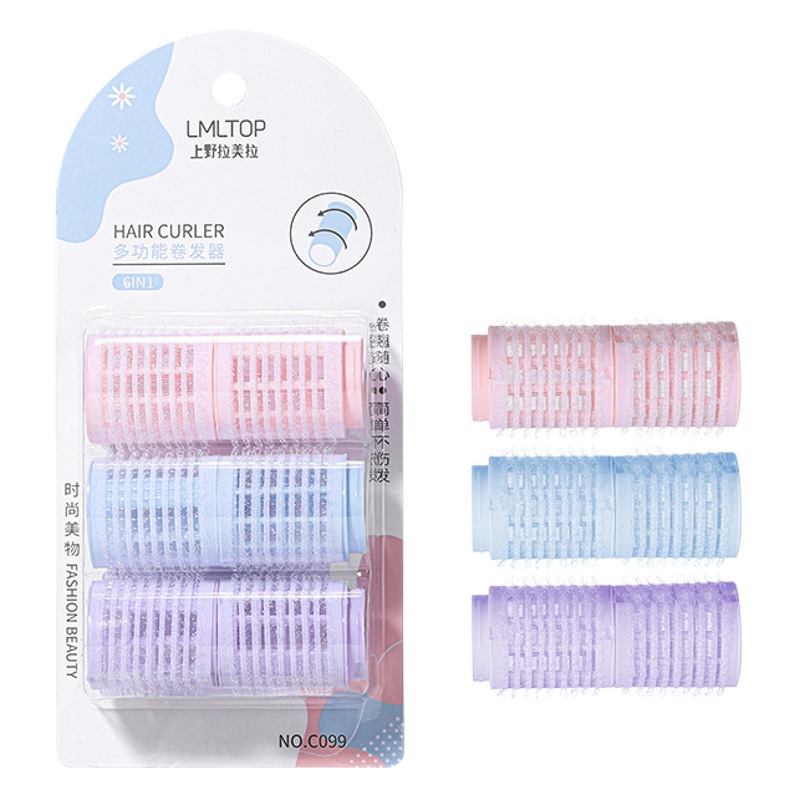 Lmltop auto-adhesivo rizador de pelo extraíble velcro rizador herramientas de peluquería 3 Pack c099