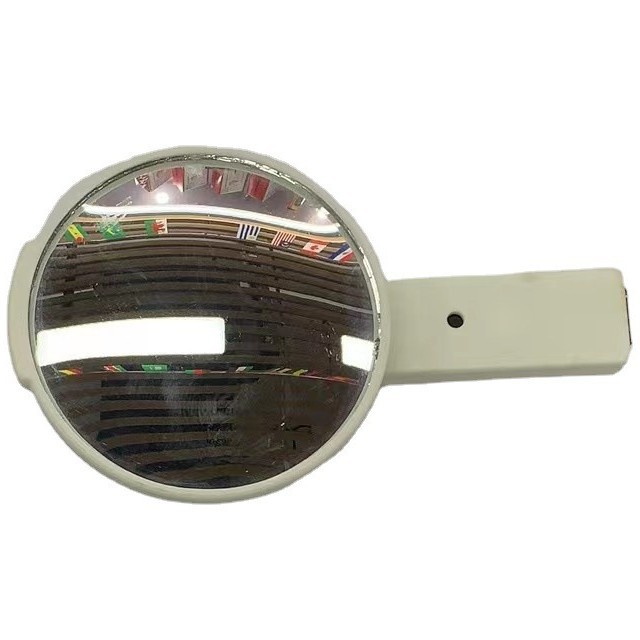 Fashionable cute small cartoon handheld glass round mirror