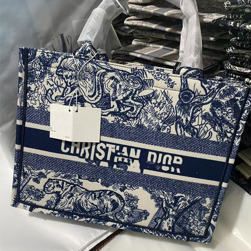 D Home Classic Shopping Bag Bolso bordado portátil Bolso de compras para mujer Bolso especial para mujer Bolso abierto de moda de gran capacidad