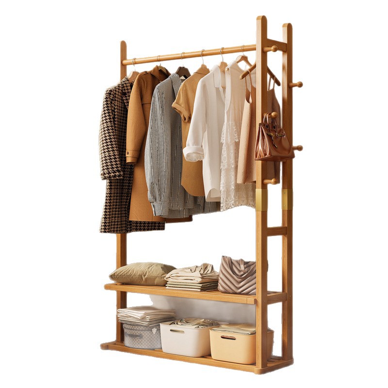 Percha de ropa para piso de dormitorio vertical percha de ropa doméstica multifuncional simple para organizar ropa y almacenar artículos percha de ropa para sombreros