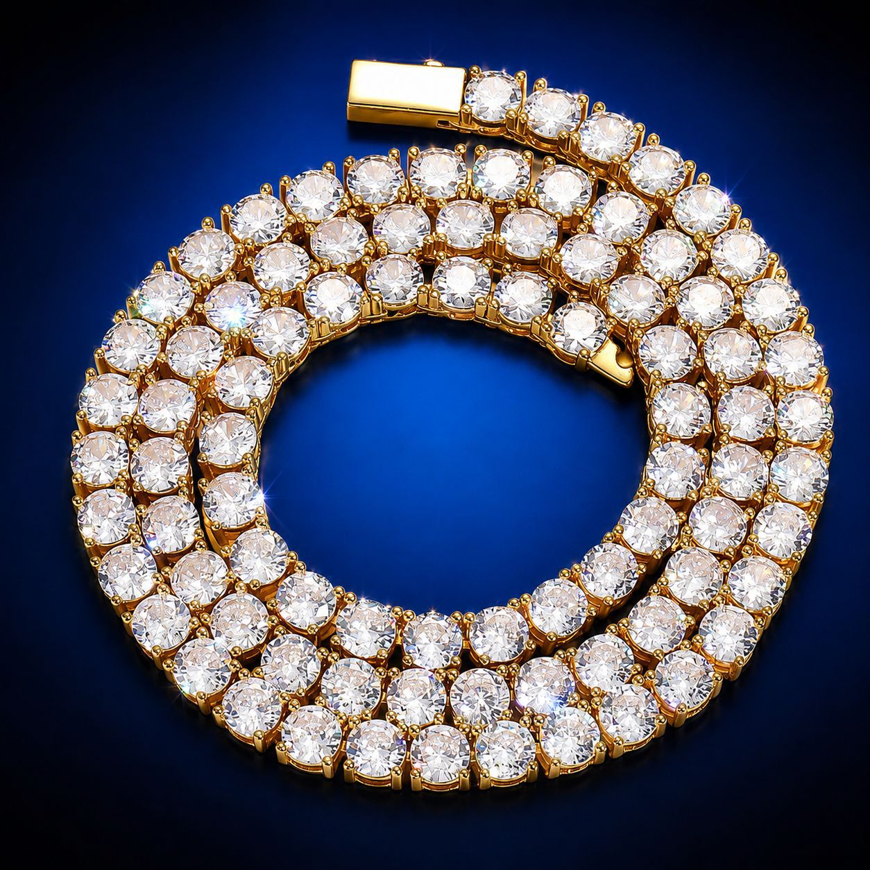 tennis necklace and bracelet with zircon