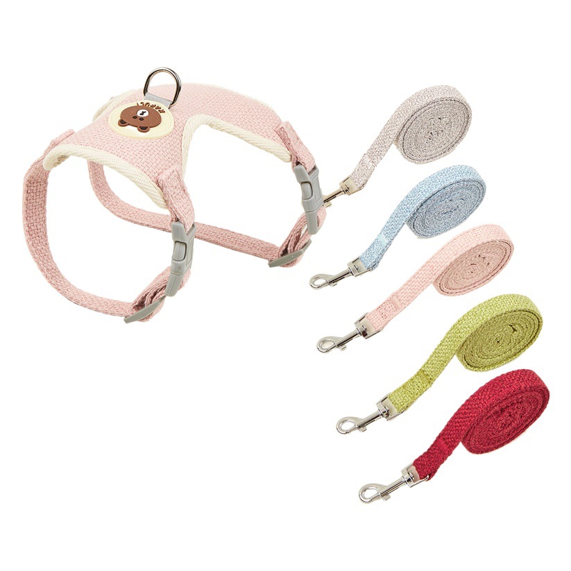 Nueva correa de perro chaleco oso de peluche pequeño perro correa de pecho correa de gato cuerda de conejo al por mayor