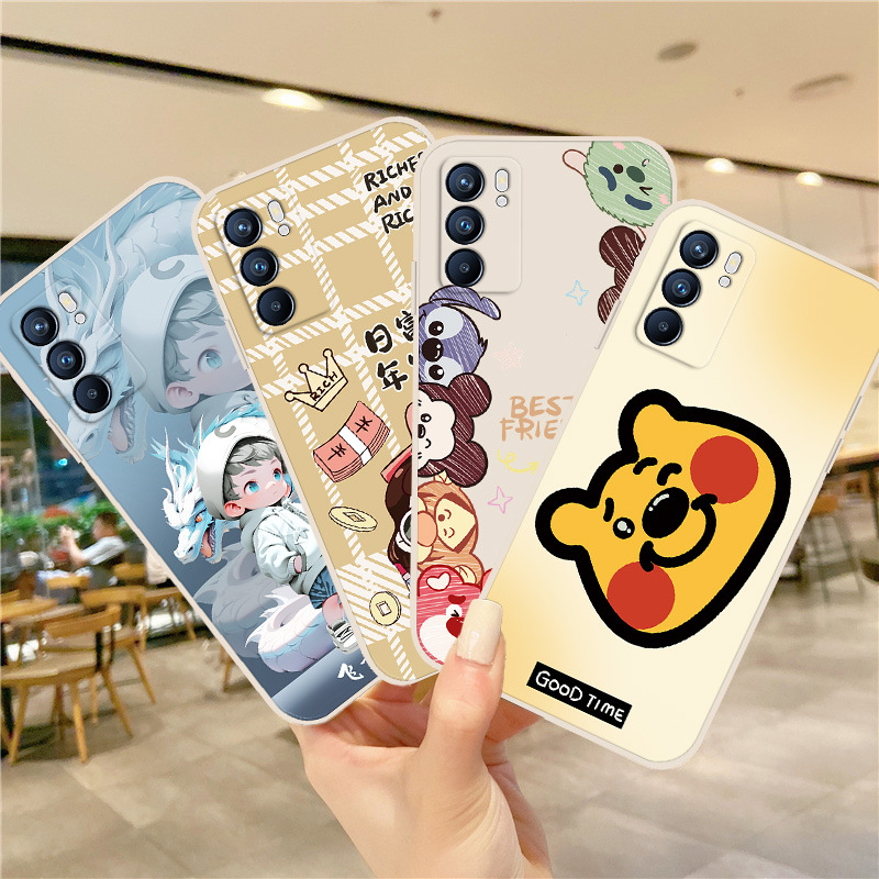 Applicable to opporeno6 mobile phone case Ren06 girl Reno6 simple 0PP0Ren06 male PEQM00 all-inclusive