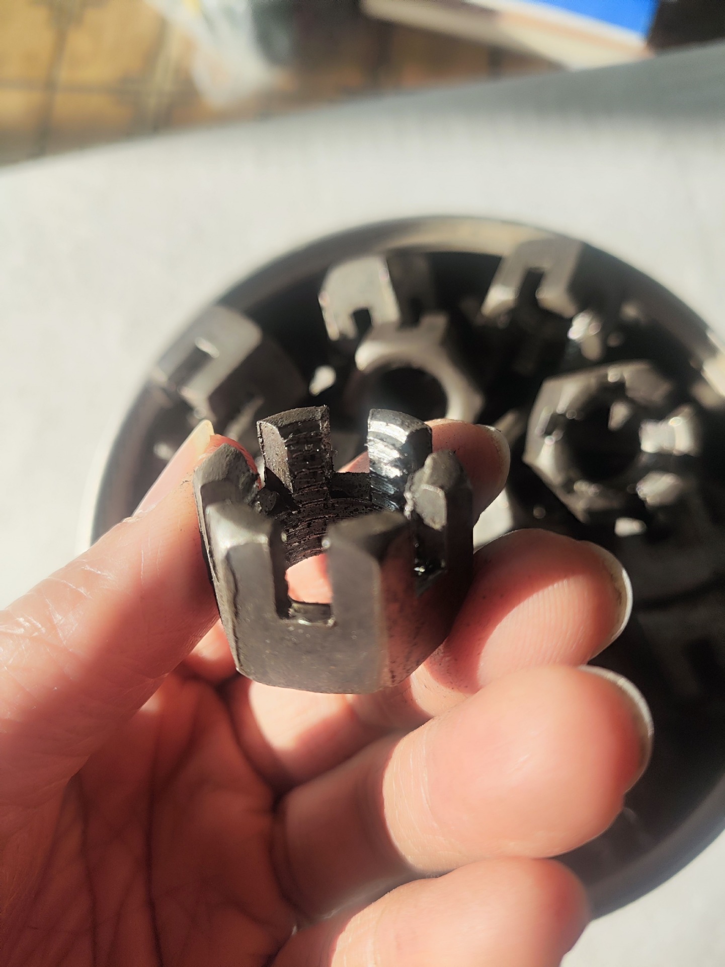 大棚卷帘机配件六花螺母皮带轮螺母五轴卷帘机螺帽开槽花螺母螺帽