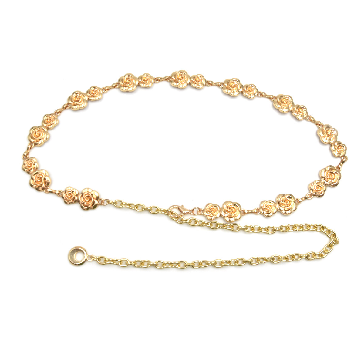 Amazon popular cintura cadena de las mujeres de metal rosa cadena costura cinturón vestido bikini decoración moda lote