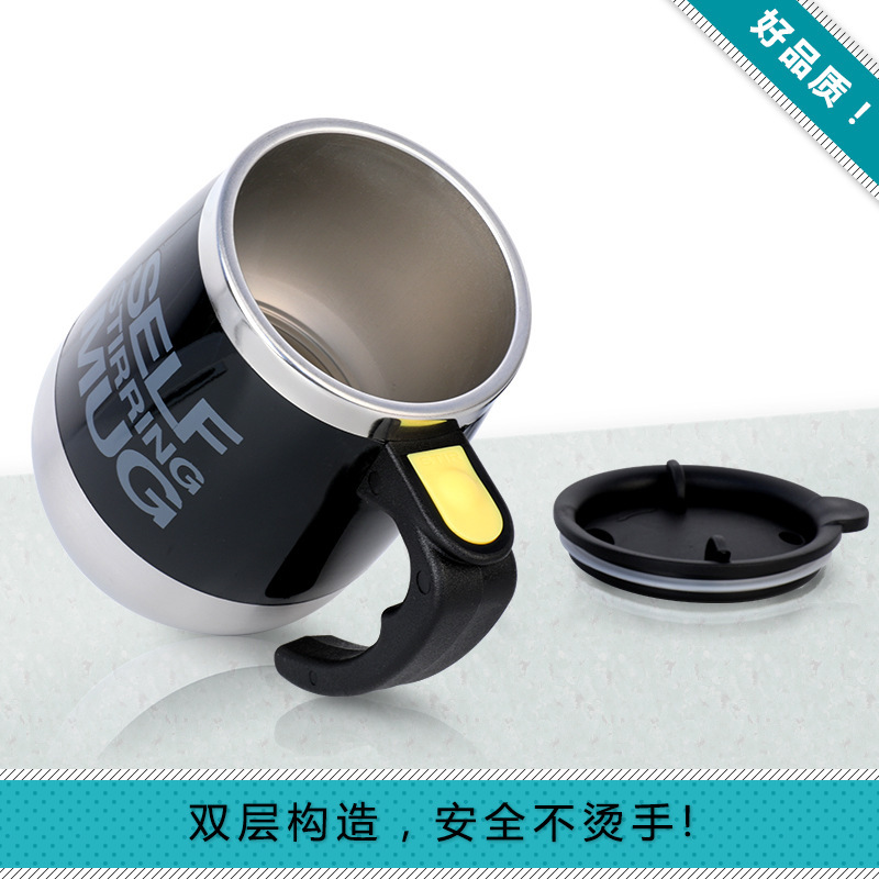 Functional Big Belly Cup Automatic Mixing Cup Creative Portable Coffee Cup Stainless Steel Water Cup for Men and Women