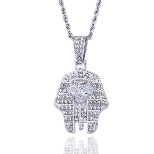Personalized James Style Unstainless Steel Plated Gold Diamond Pendant Necklace, Versatile Hip-Hop Chain Charm, European and American Style