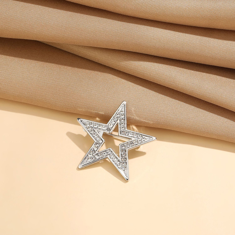 Five-pointed Star Brooch For Women & Men Luxury Lapel Pin_voghion.com