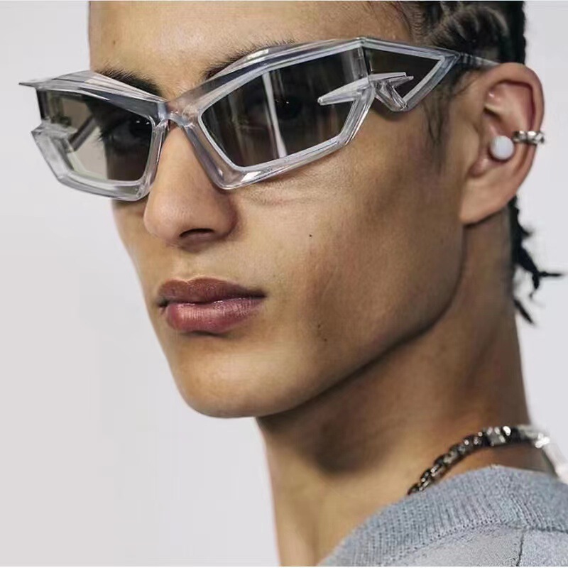 New European and American Futuristic Technology Sunglasses Y2K Street Photography Catwalk Fashion Sunglasses for Men and Women Cross-Border Sunglasses New European and American Futuristic Technology Sunglasses Y2K Street Photography Catwalk Fashion Sunglasses for Men and Women Cross-Border Sunglasses