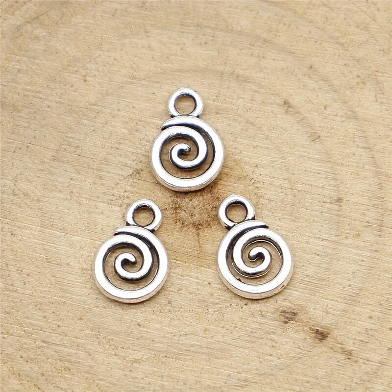 Simple Alloy Hollow Spiral Pendant Pendant DIY Bracelet Necklace Earrings Earrings Accessories