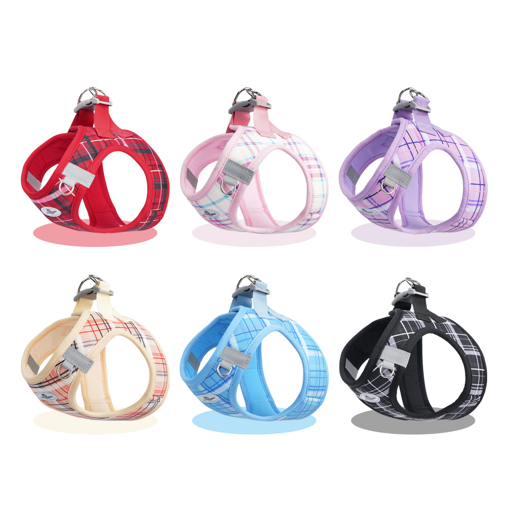 Conjunto de cuerda de tracción de perros transfronterizos chaleco tipo cinturón de pecho pequeño collar de cuello para perros paseando con cuerda de viaje