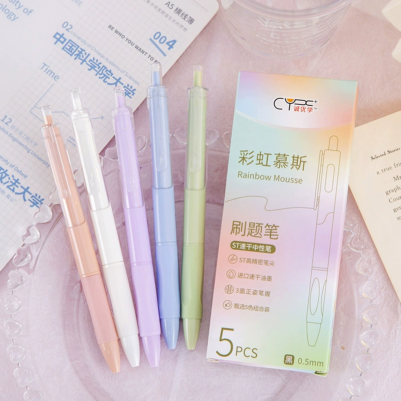 T Matcha Grape Rainbow Morandi Color 5 шт упакованные кисти вопросы ручки школьные канцелярии на июнь 1 призы за год