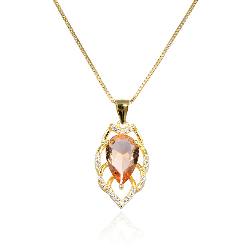 Popular de las mujeres joyería colgante collar japonés y coreano s925 ZIRCON clavícula cadena cristal fresco accesorios al por mayor