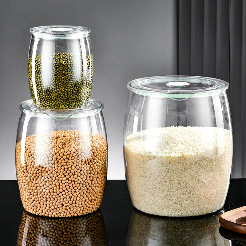 Рисовые бочки прозрачные ведра для защиты от насекомых от влаги запечатанный резервуар для хранения риса бытовые рисовые цилиндры