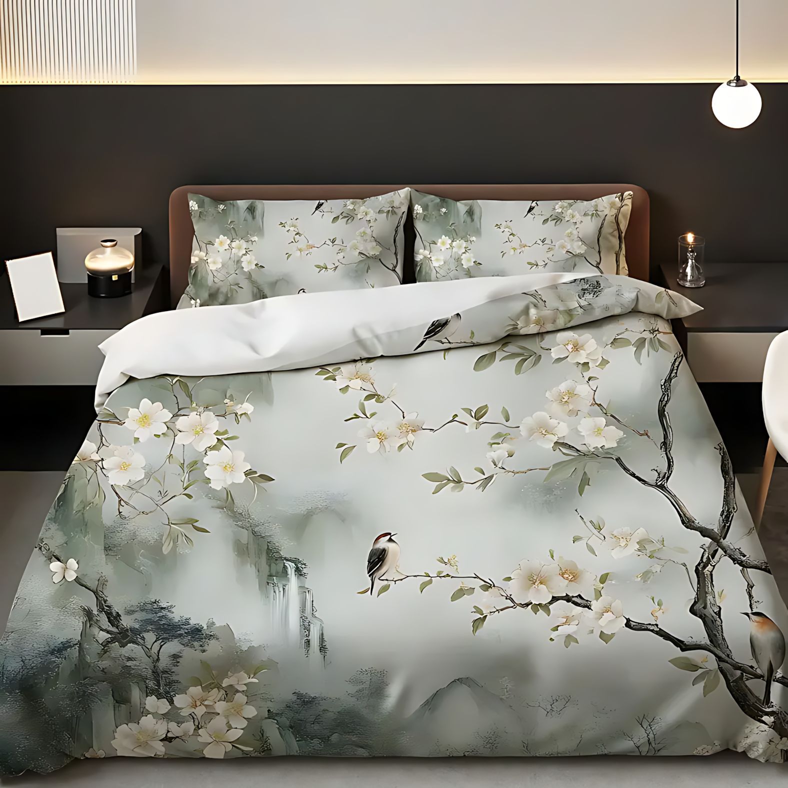 TEMU / JIT estilo de acuarela transfronteriza floral impresión digital HD cómodo conjunto de edredón de pelo para diseñar