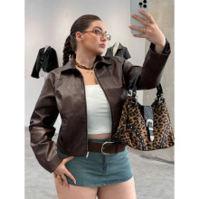 N 80127 Ladies Vintage Leather Jacket Ůʿ����Ƥ�¿羳��