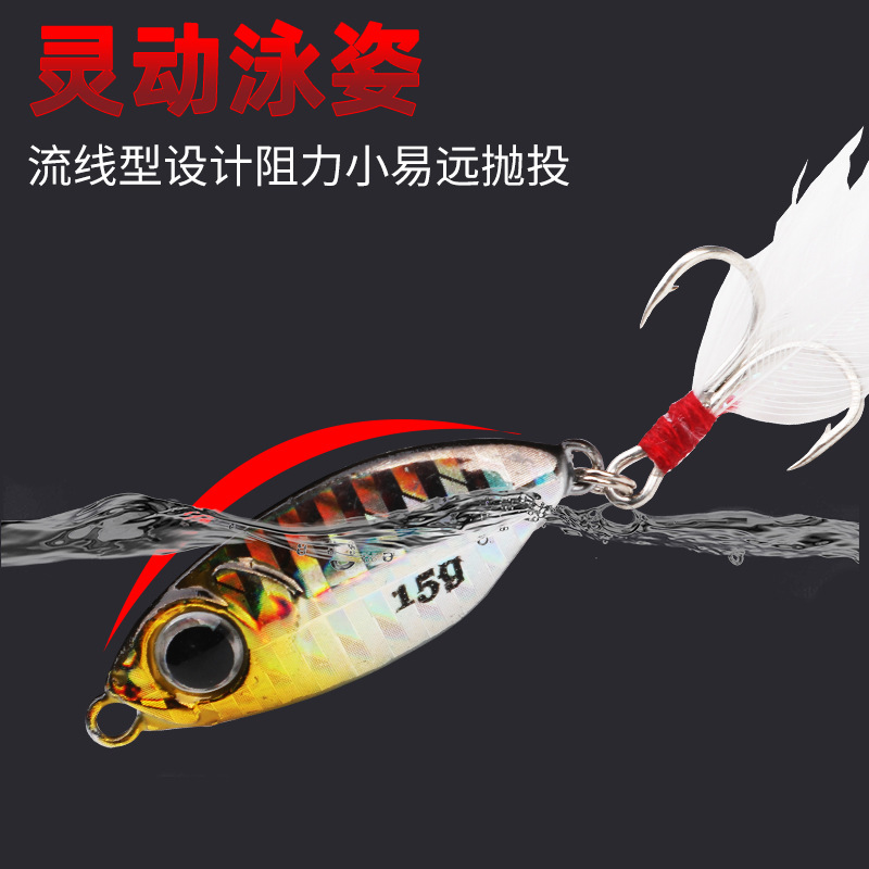 Falling blue knife iron plate mini fat guy lure bait lead fish mouth bait simulated fake bait wholesale metal bait 4