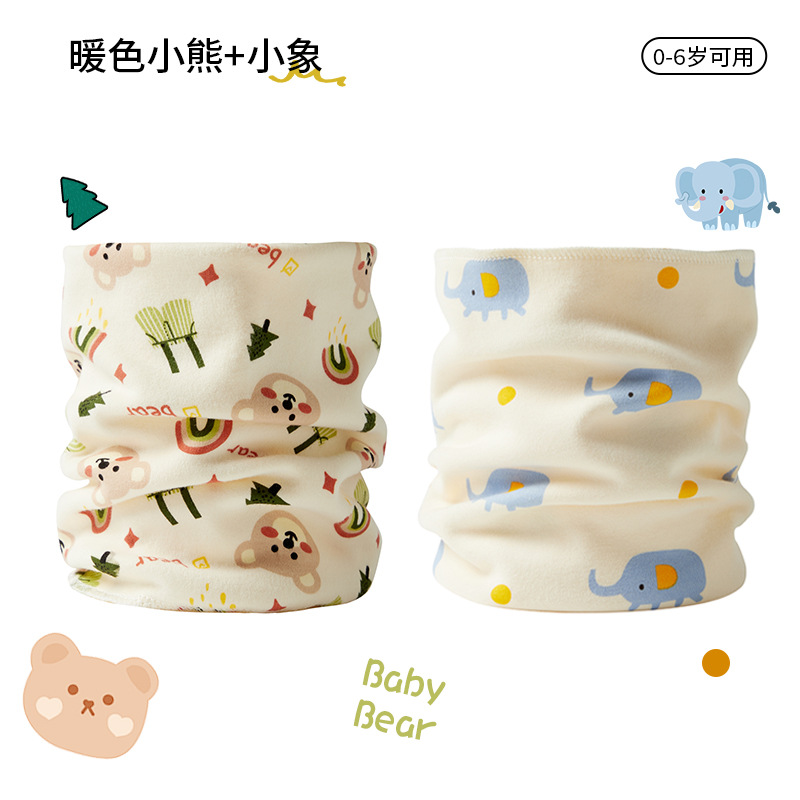 Children's scarf, set, 2 pieces, with little bears