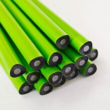 木制小绿杆彩色油漆三角杆铅笔学生文具用品优质HB2B铅笔厂家直销