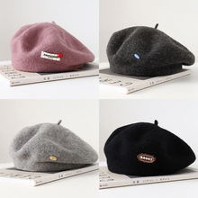 帽子女秋冬新款韩版复古毛呢贝雷帽百搭显脸小八角画家帽潮南瓜帽