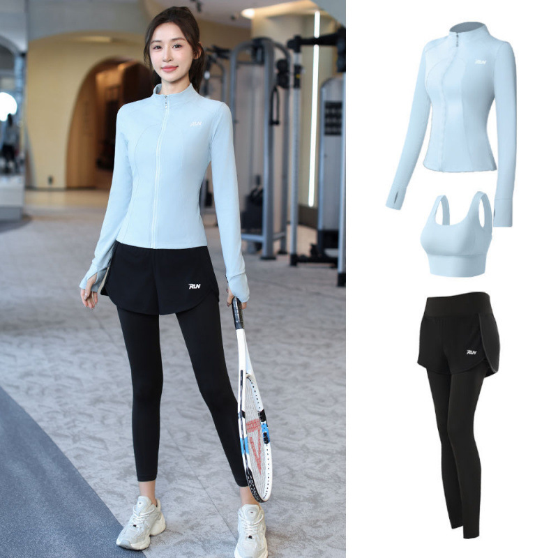 Trajes de yoga para mujeres de verano ropa deportiva suelta rápida ropa seca para correr trajes de mujeres de la mañana comercio al por mayor