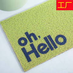 Rectangular entrance door mats Welcome to the foyer wire loop PVC anti-slip bottom back unit door rub soil carpet
