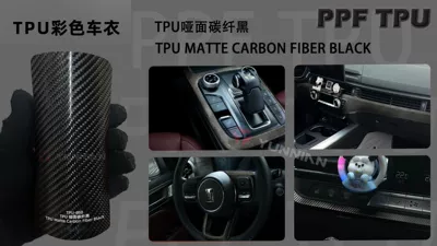 Automotive Film – Cross-Border Factory Wholesale Collection - 15215m-5-years-warranty-tpu-matte-carbon-fiber-black-water-sticker