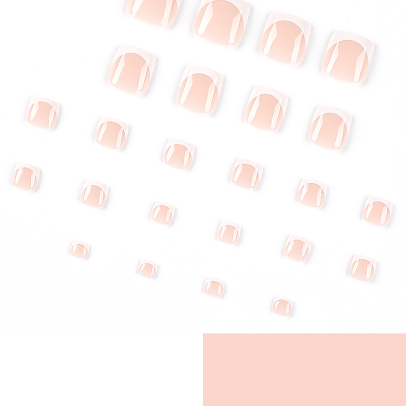 Desgaste pieza de uñas simple borde blanco francés pieza de uñas al por mayor manicura acabado arte de uñas portátil al por mayor de uñas