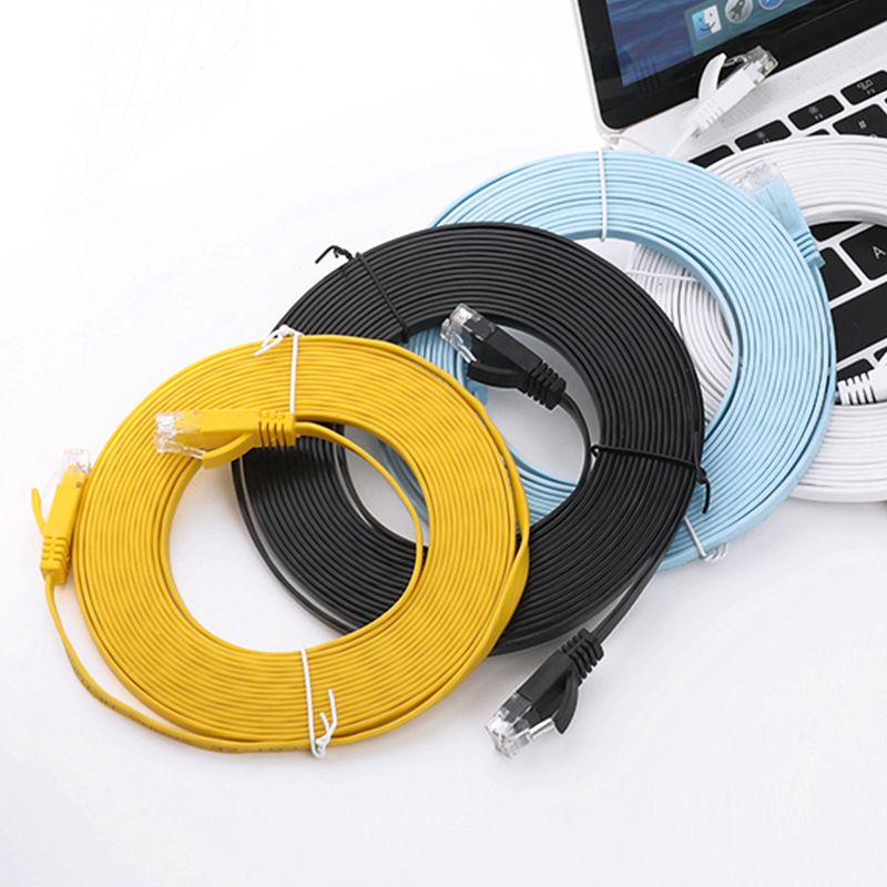 Flat Cat6E Computer Network Cable Flat Jumper Category 6 Network Cable Category 6 Super Network Router Cable