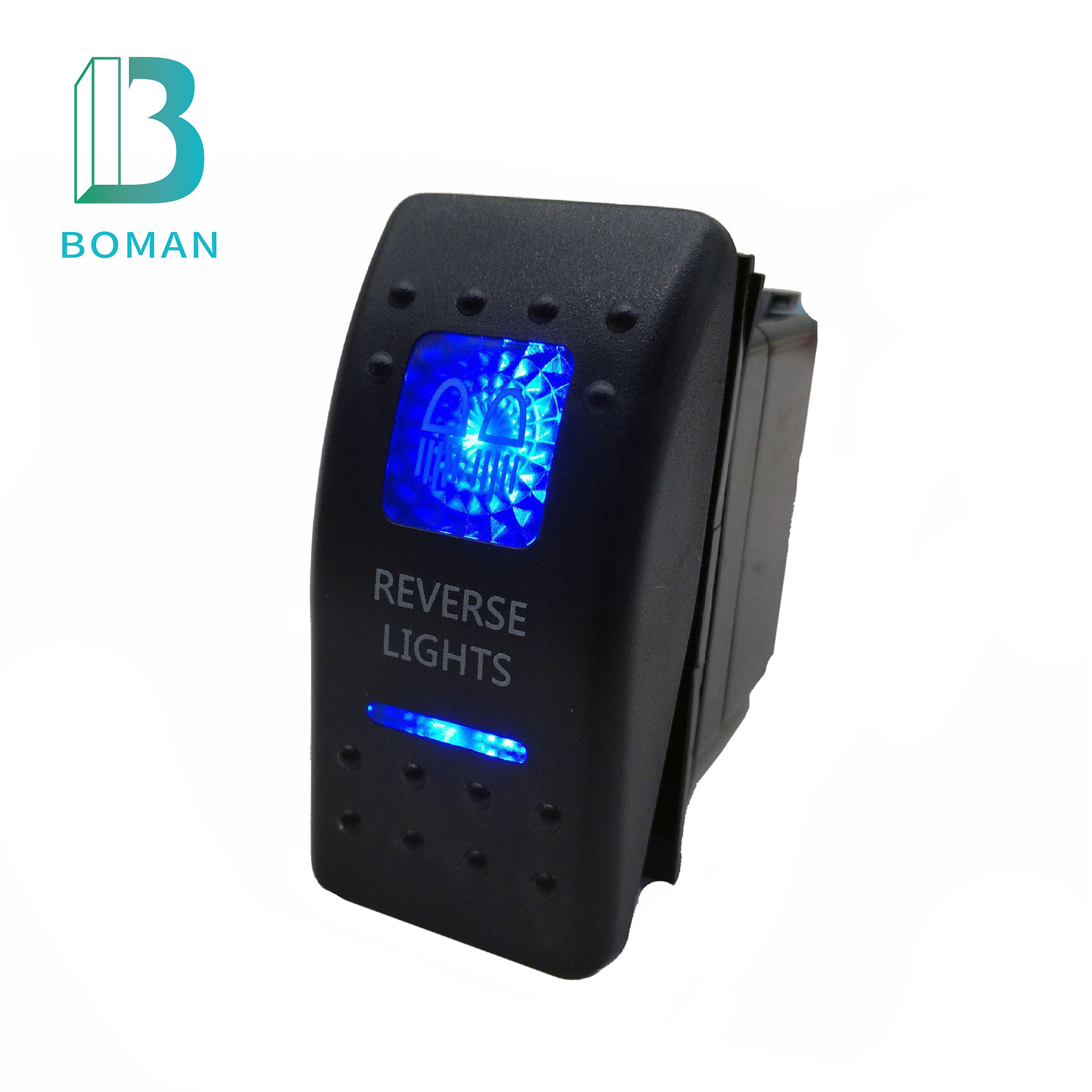 房车改装开关5脚ON-OFF-ON开关4pin双灯自锁双复位开关6P车船改装