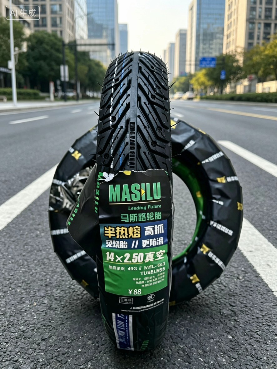 Brand new, unopened 14*250 semi-thermoplastic anti-slip, wear-resistant design, thickened six-layer vacuum tire